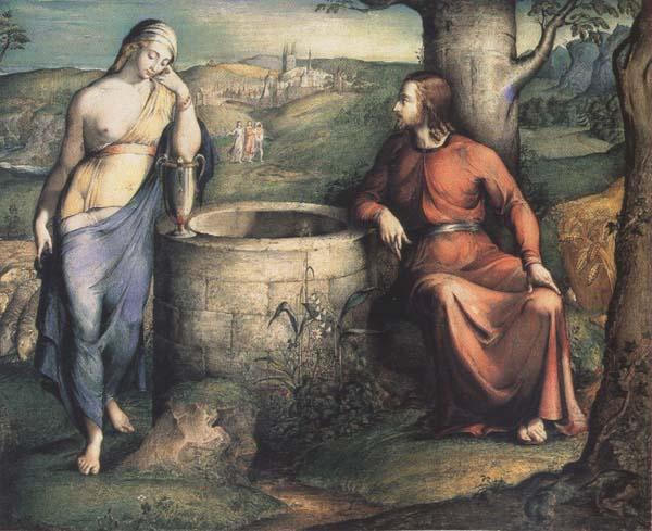 George Richmond Christ and the Woman of Samaria oil painting image